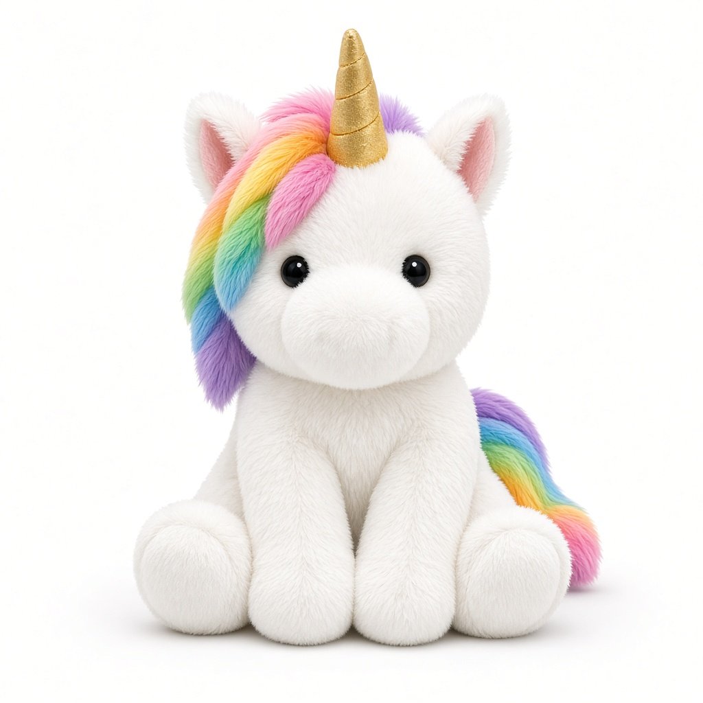 Licorne arc-en-ciel en peluche